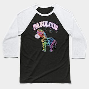 Fabulous rainbow zebra Baseball T-Shirt